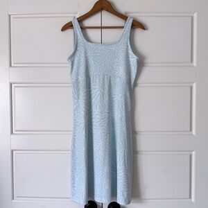 Columbia PFG Freezer III Dress Womens Small Floral Blue Green Sleeveless Stretch